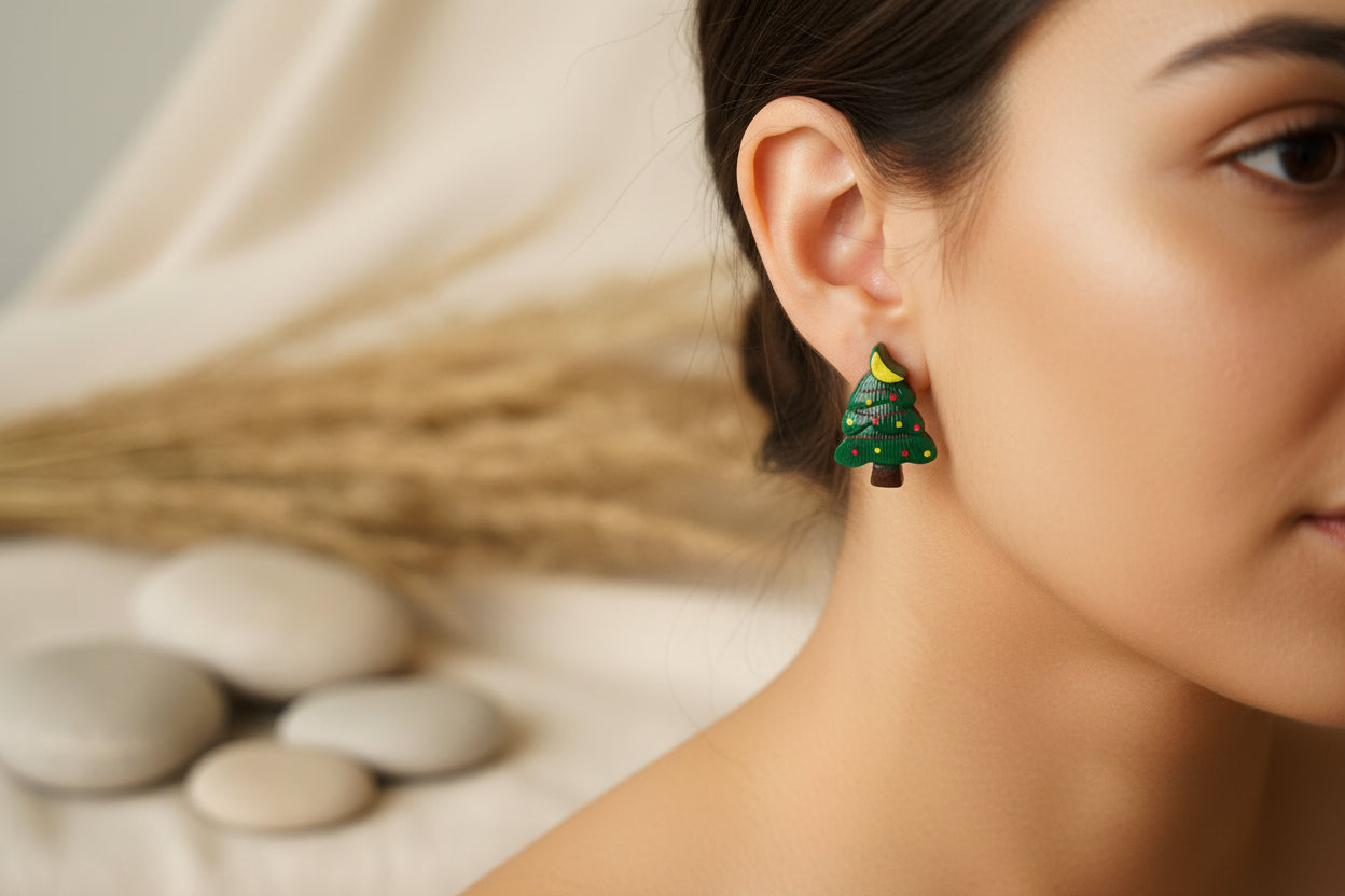 Plastic Earring for Christmas