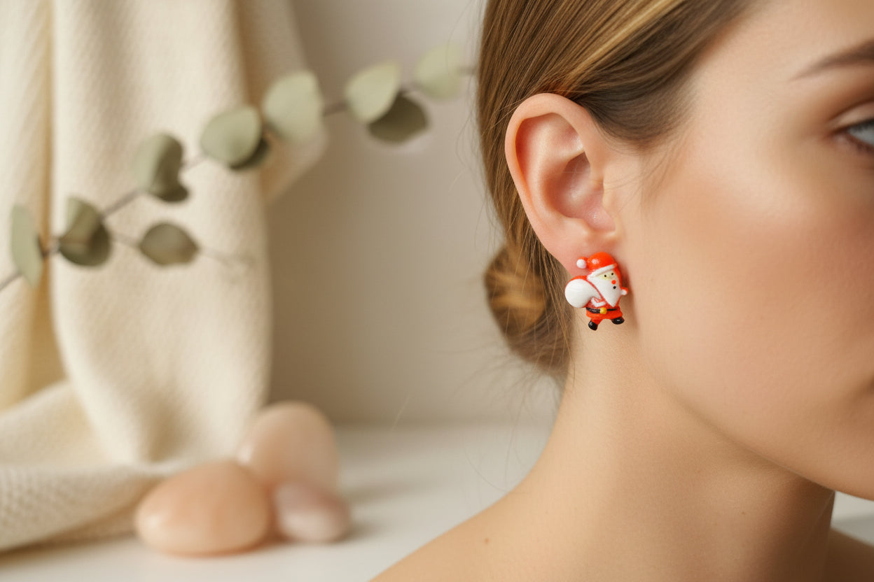 Plastic Earring for Christmas