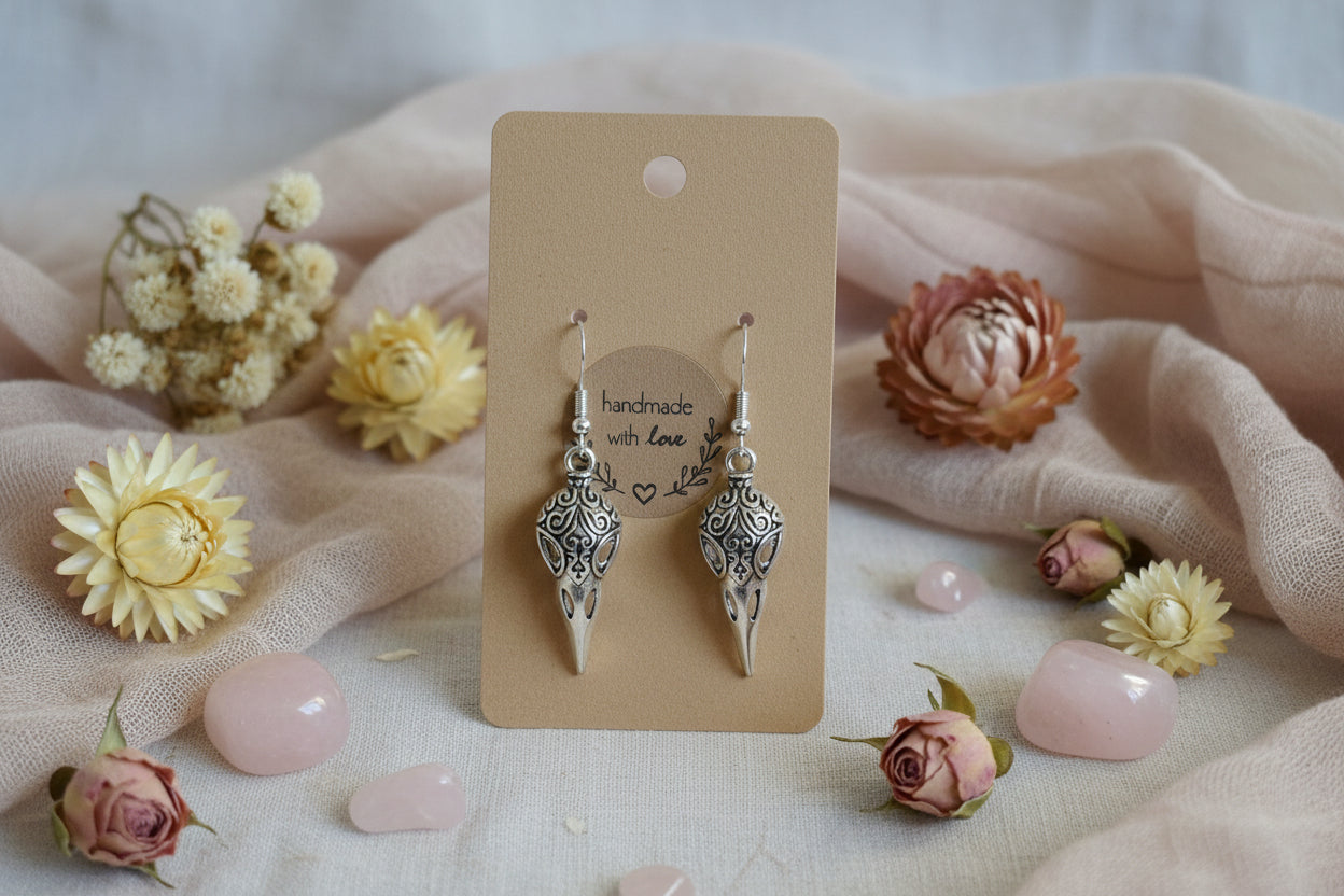 Fém fülbevaló halloweeni maszk