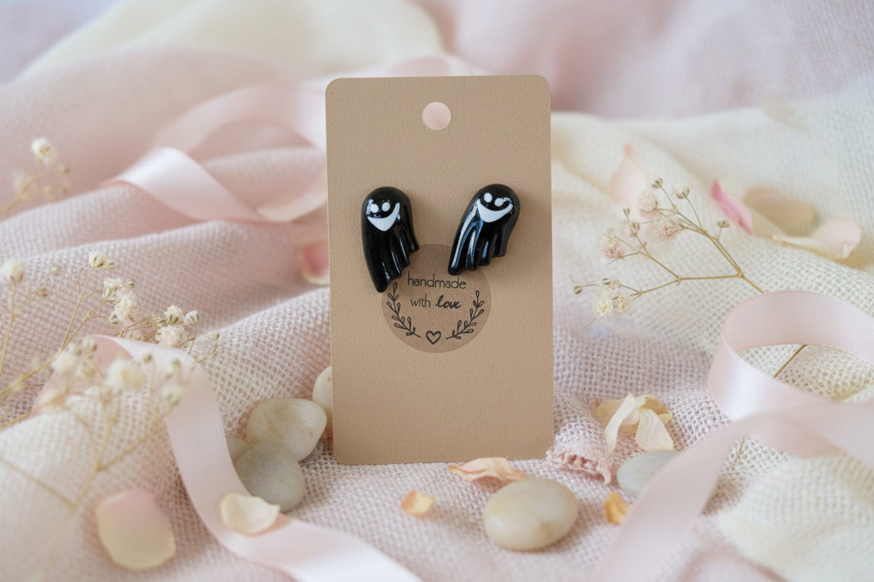 Plastic Earring Halloween Ghost