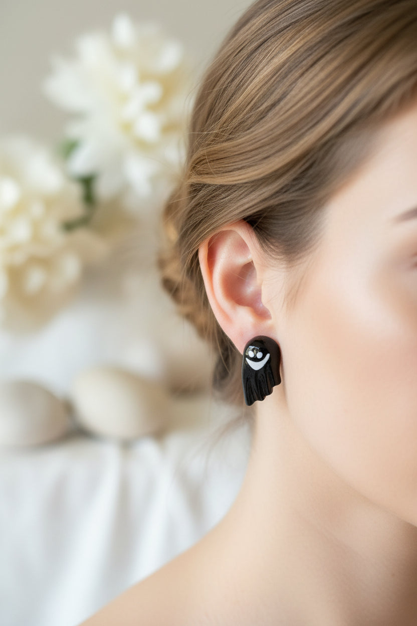 Plastic Earring Halloween Ghost