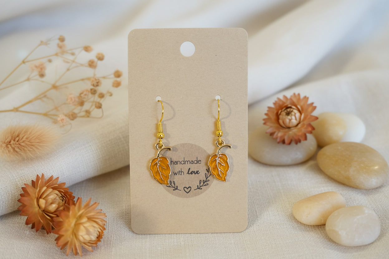 Plastic Earring Autumn Leaves
