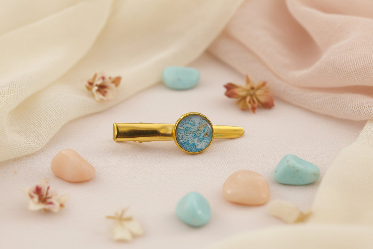 Cabochon Hairclip Earth