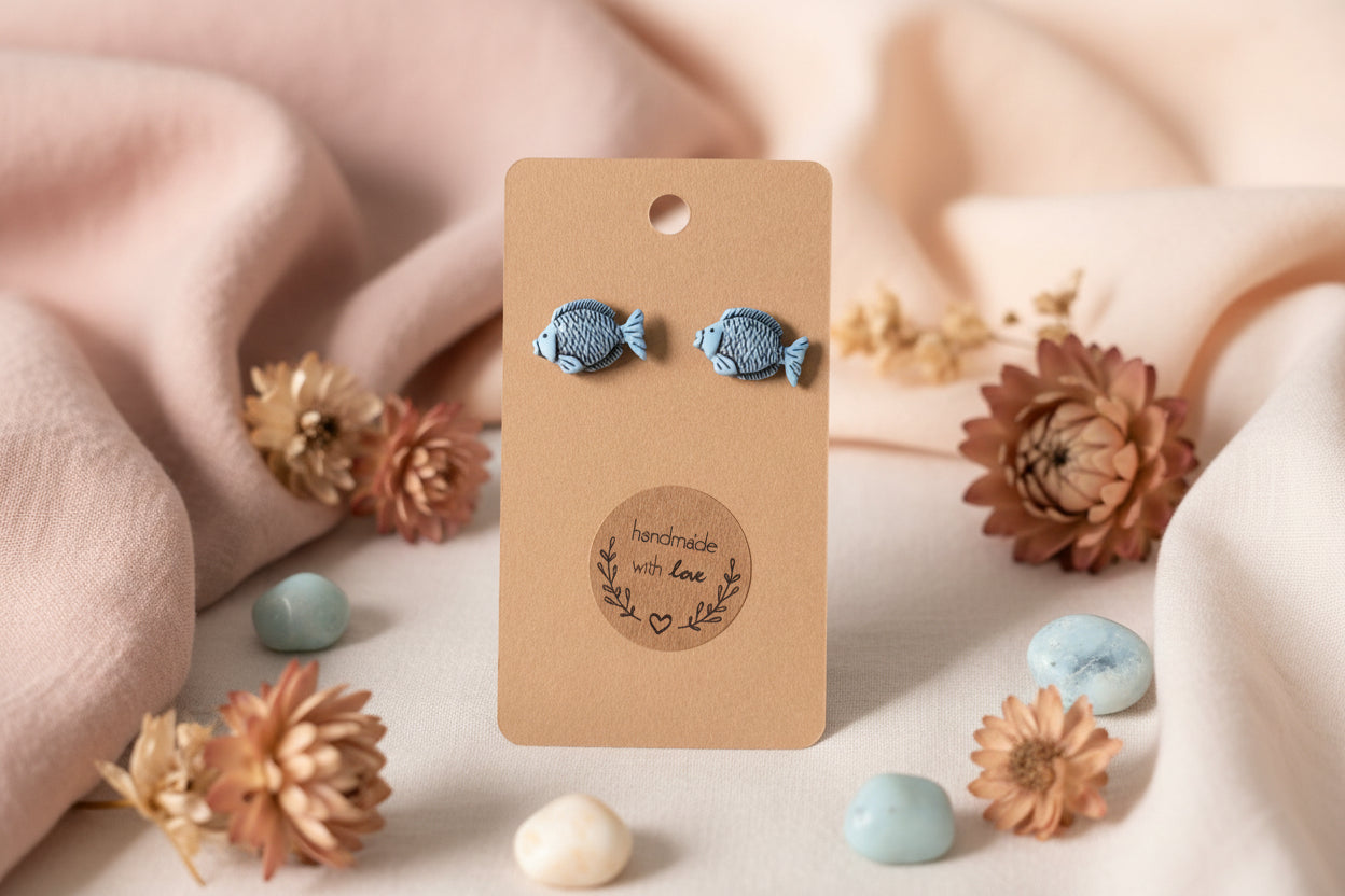 Button Earring How much is the Fish