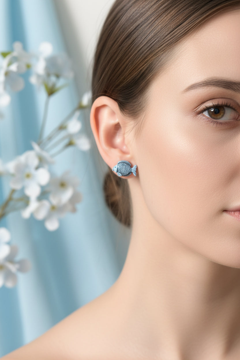 Button Earring How much is the Fish