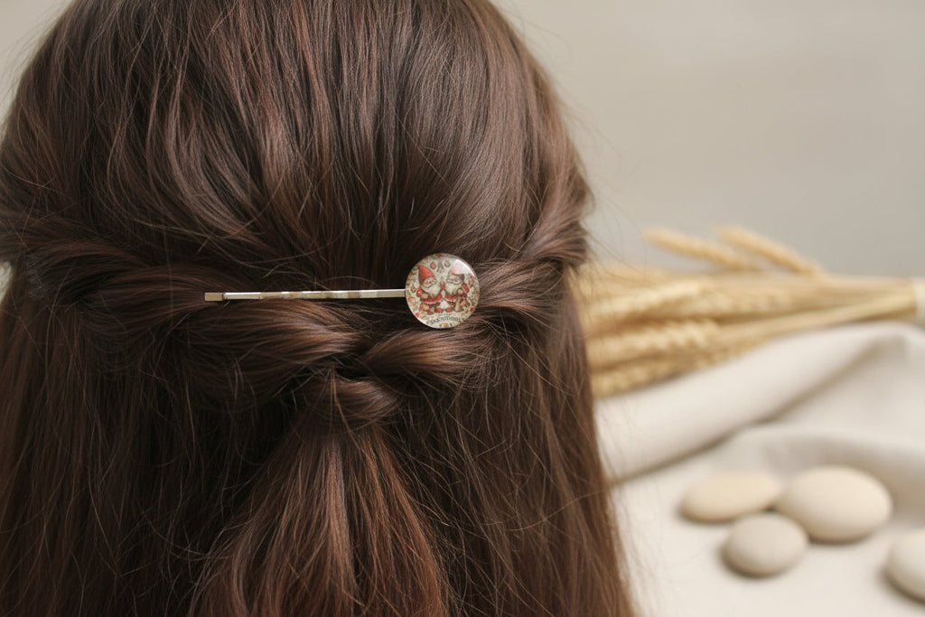 Cabochon Hairpin Christmas Gnomes