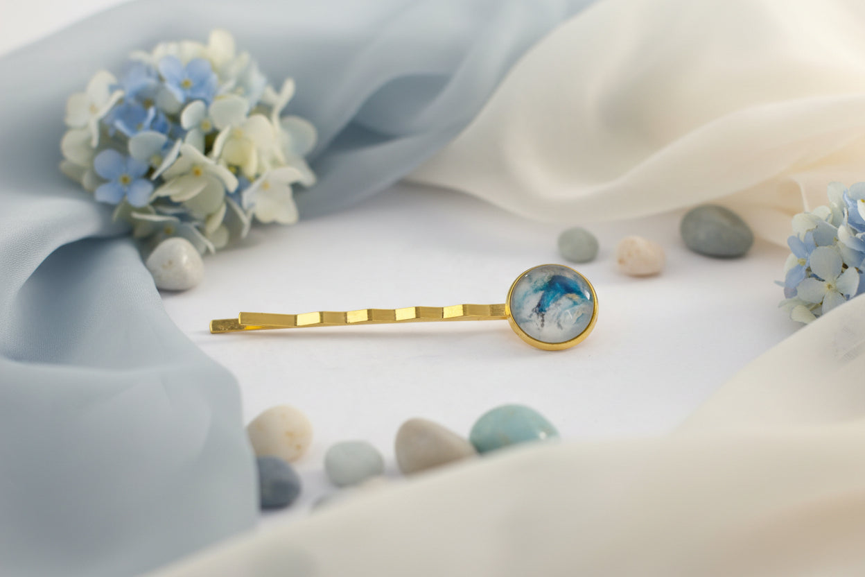 Cabochon Hairpin Earth