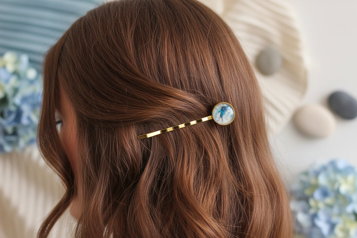 Cabochon Hairpin Earth