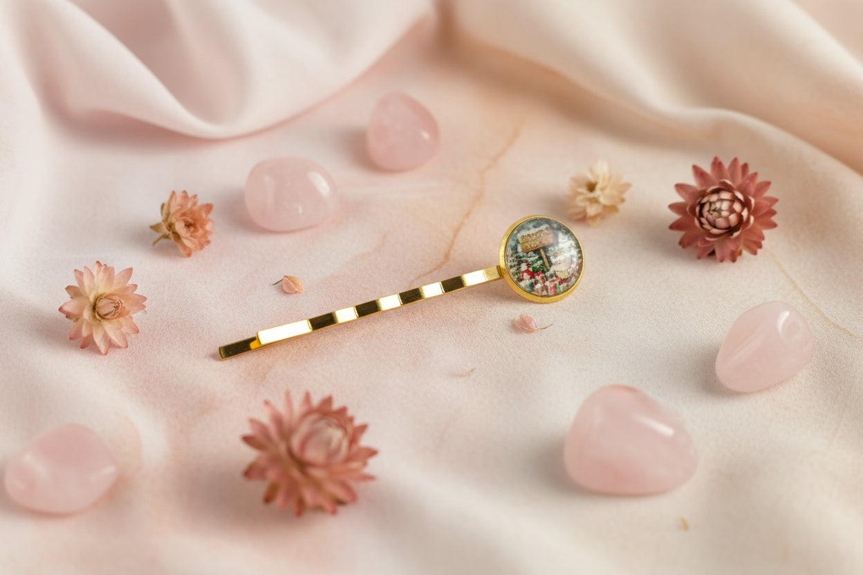 Cabochon Hairpin Christmas Coming