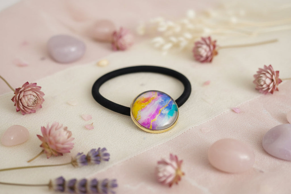 Cabochon Hairtie Pink Dreams