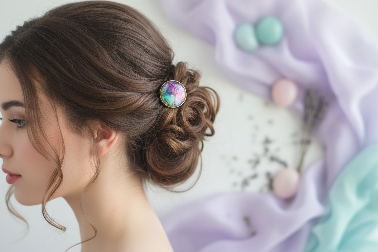 Cabochon Hairtie Colorful Mineral