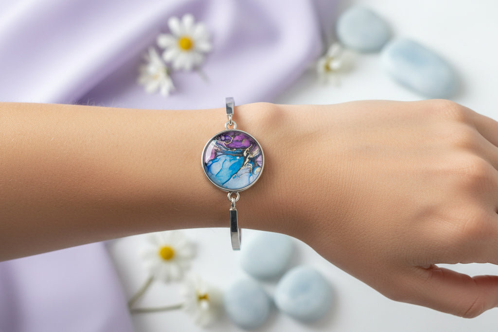 Cabochon Bracelet Waves