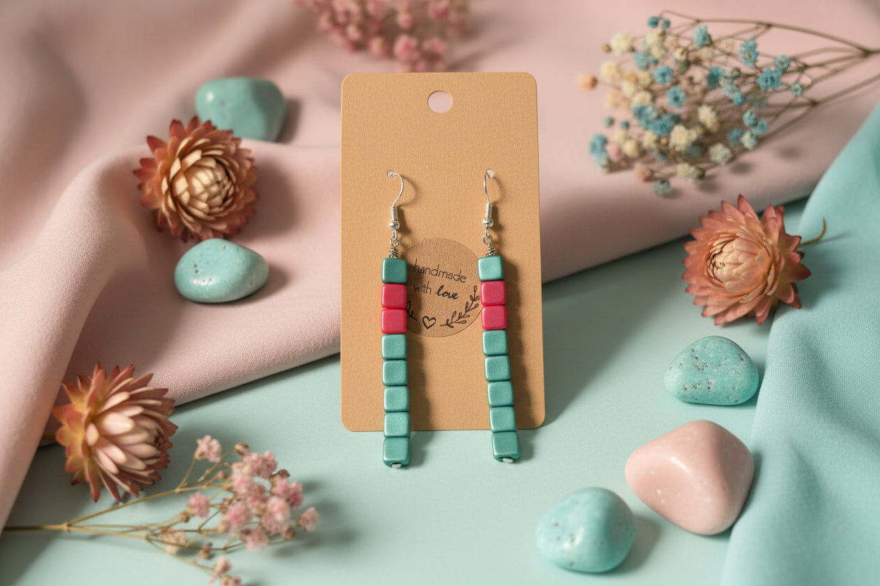 Bead Earring Pastel Green