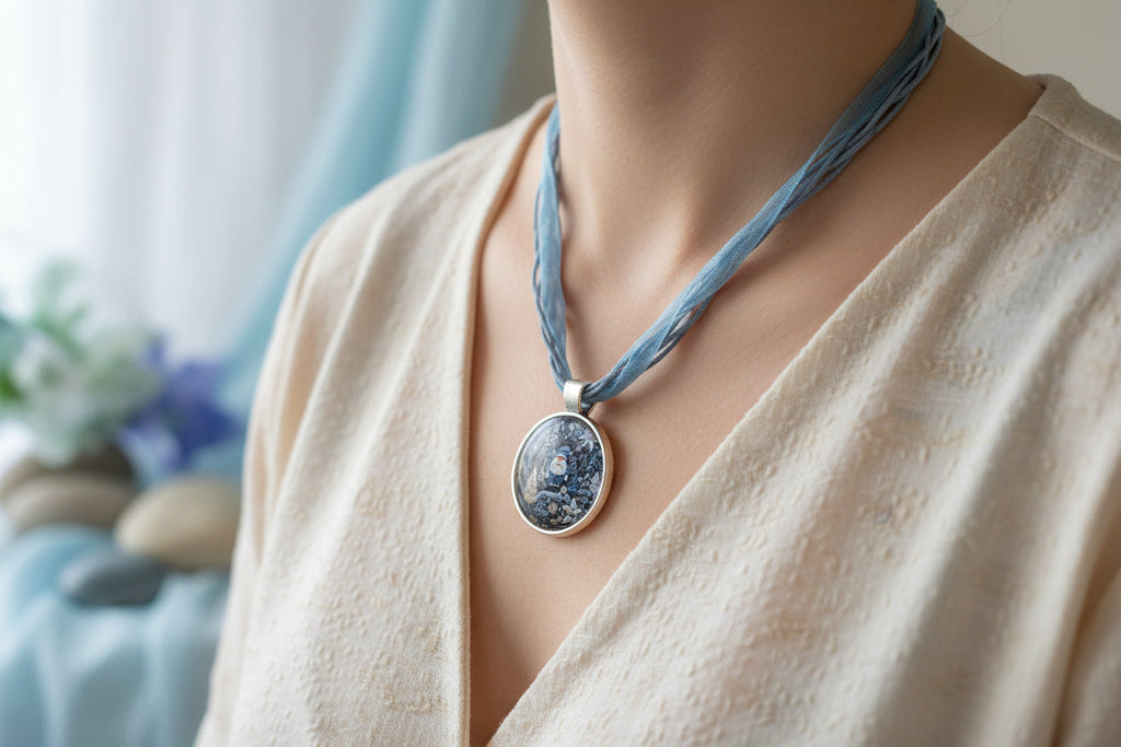 Cabochon Necklace Christmas Night