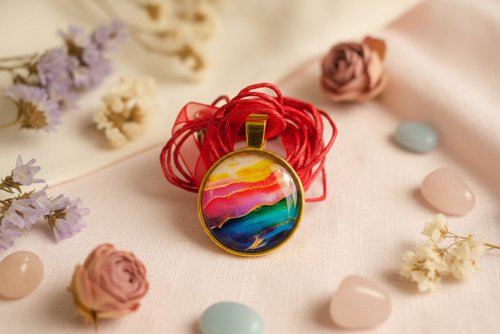 Cabochon Necklace Sunrise