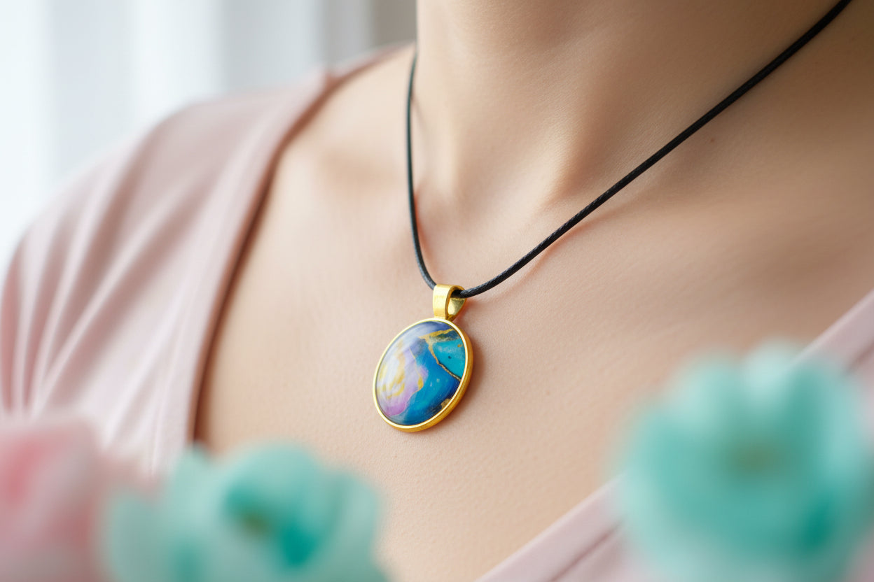 Cabochon Necklace Seeside