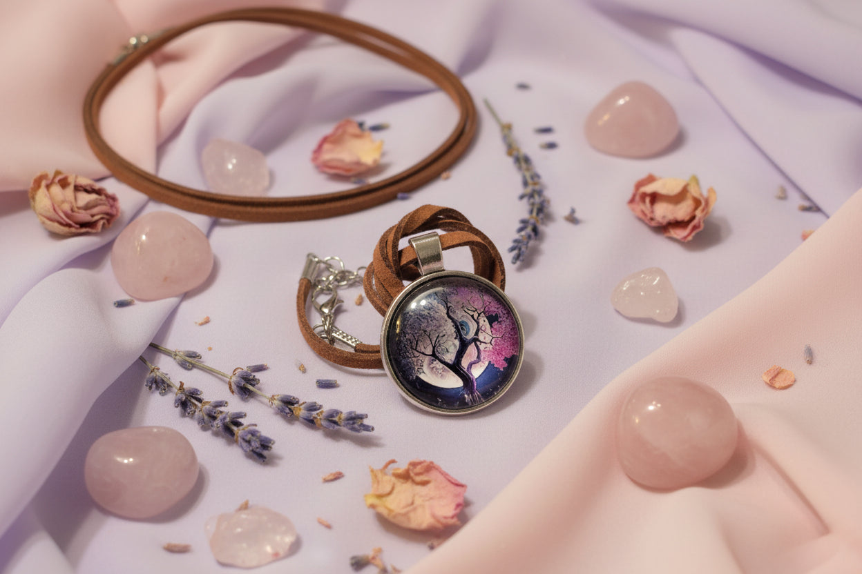 Cabochon Necklace Magical Tree