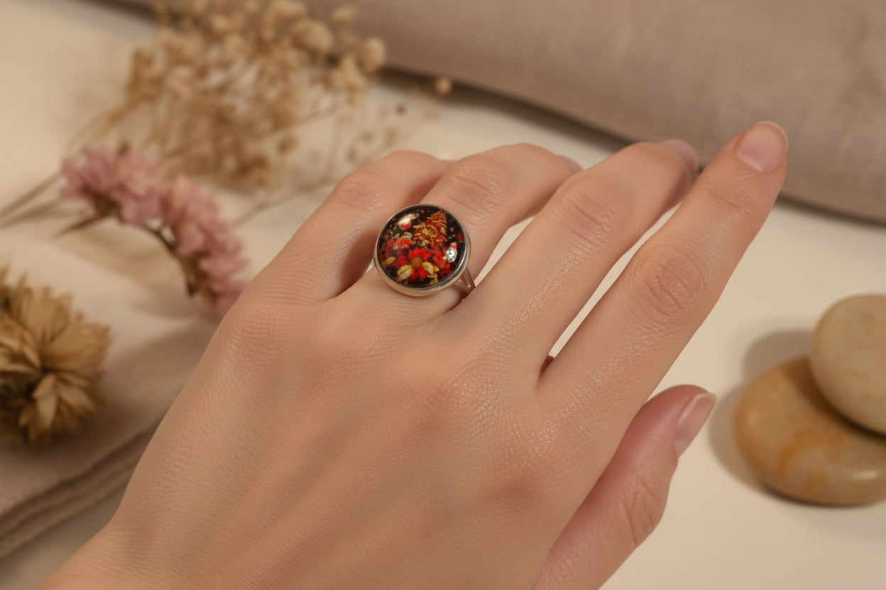 Cabochon Ring Cristmas Tree