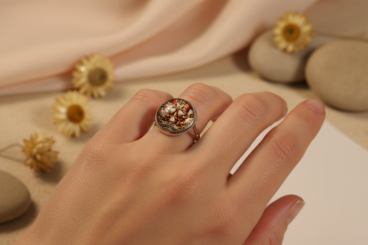 Cabochon Ring Cristmas