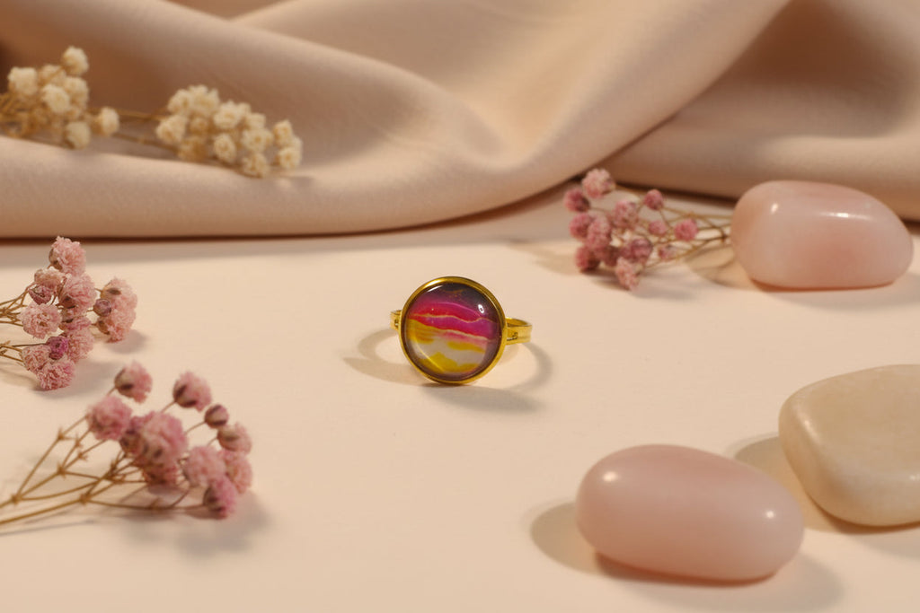 Cabochon Ring Orange Dreams