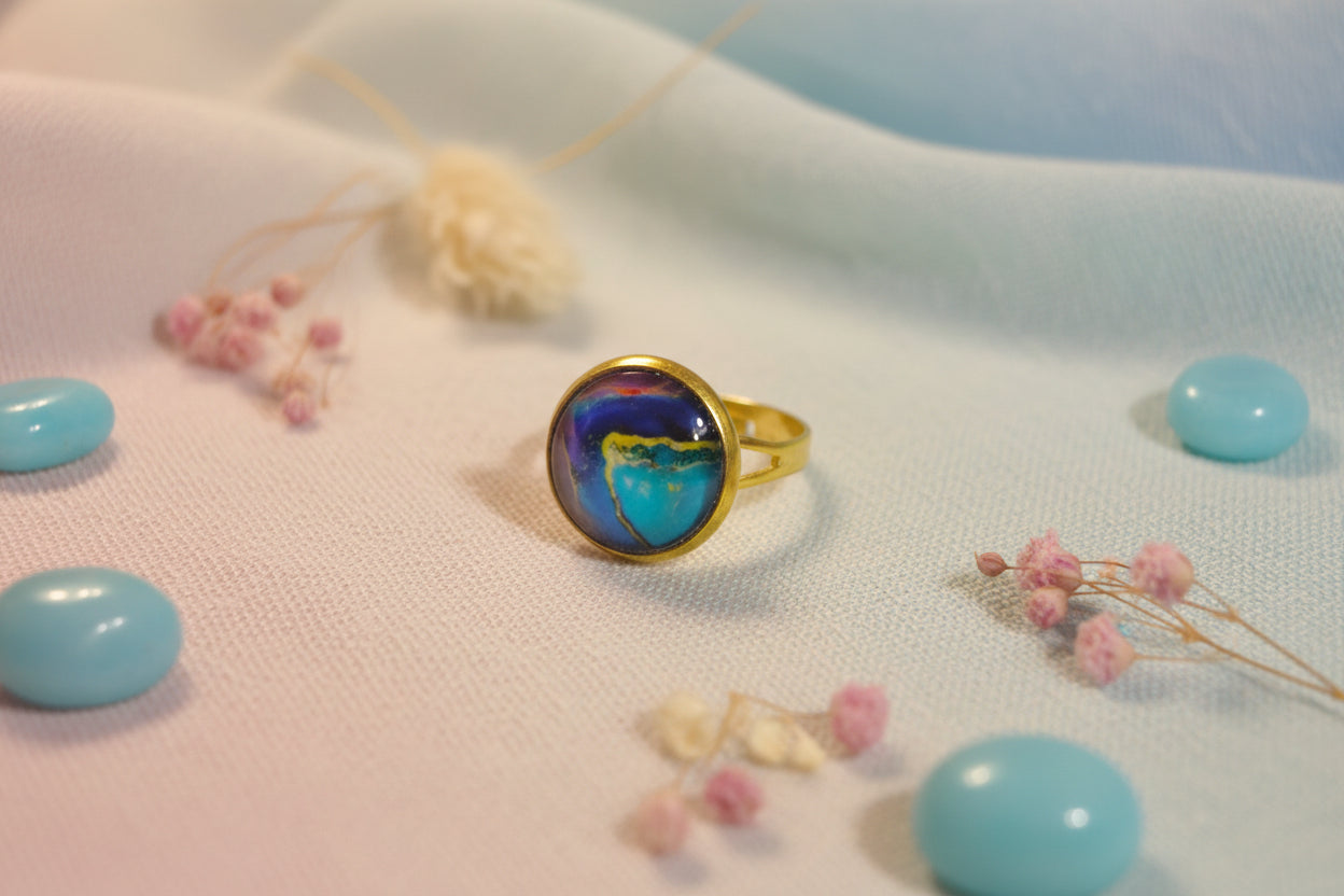 Cabochon Ring Colorful