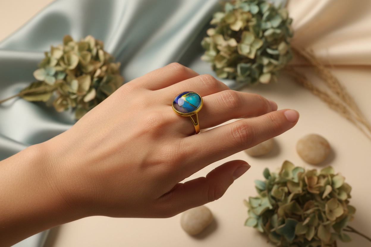 Cabochon Ring Colorful