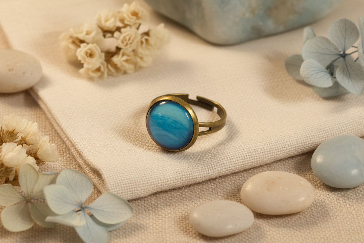 Cabochon Ring Blue