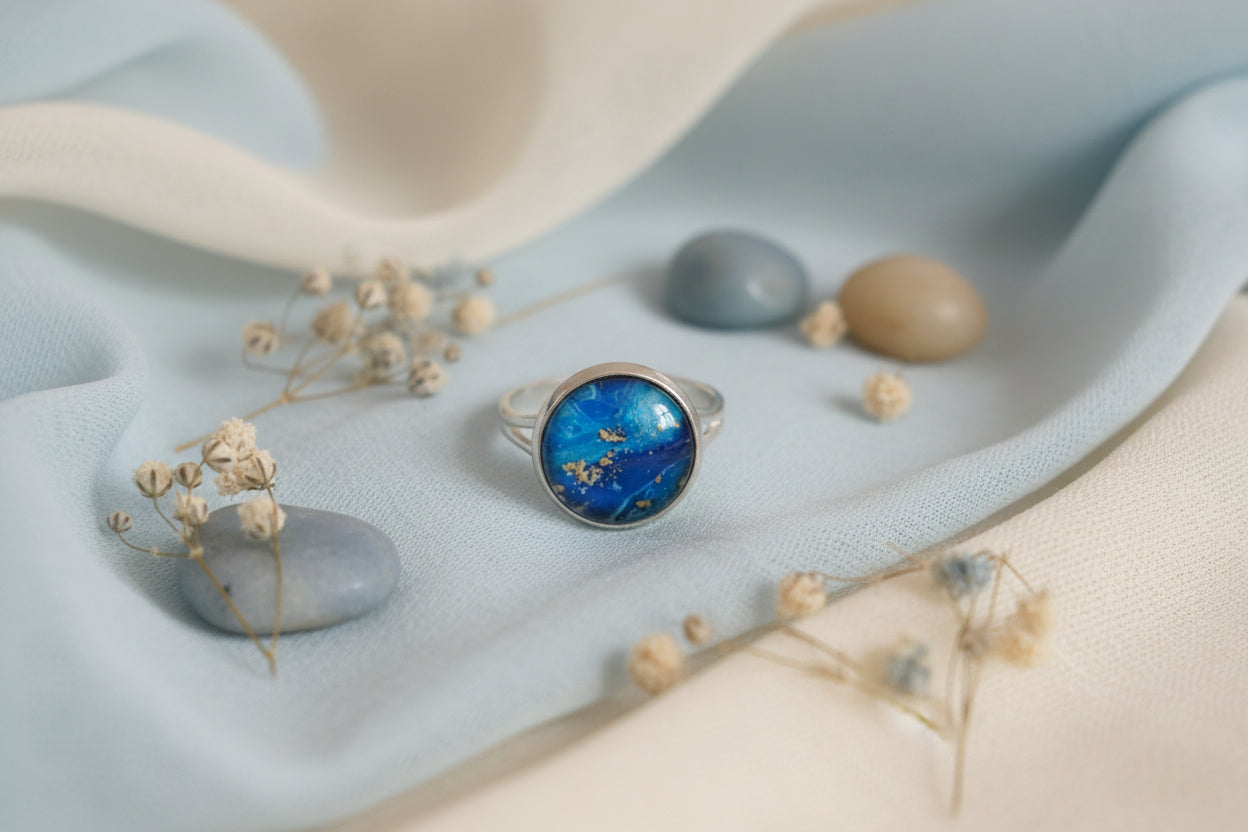 Cabochon Ring Blue