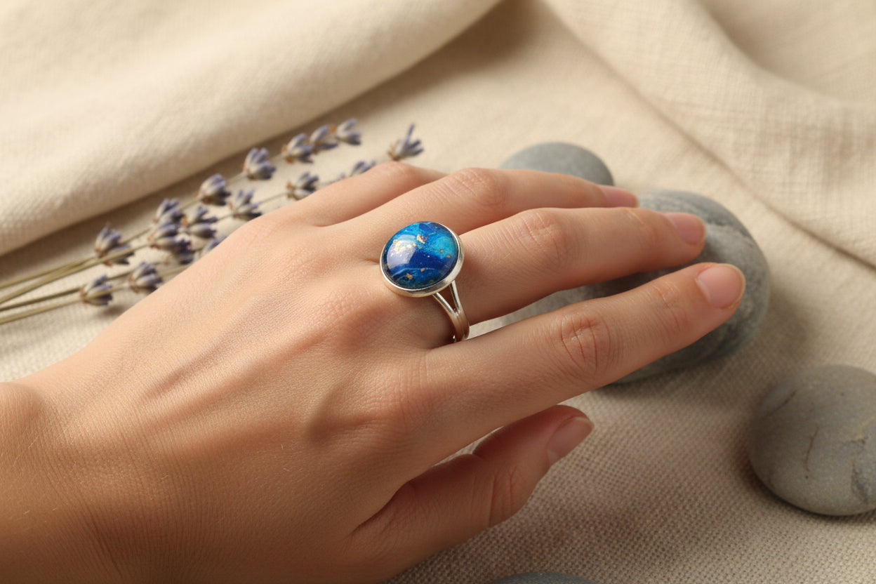 Cabochon Ring Blue