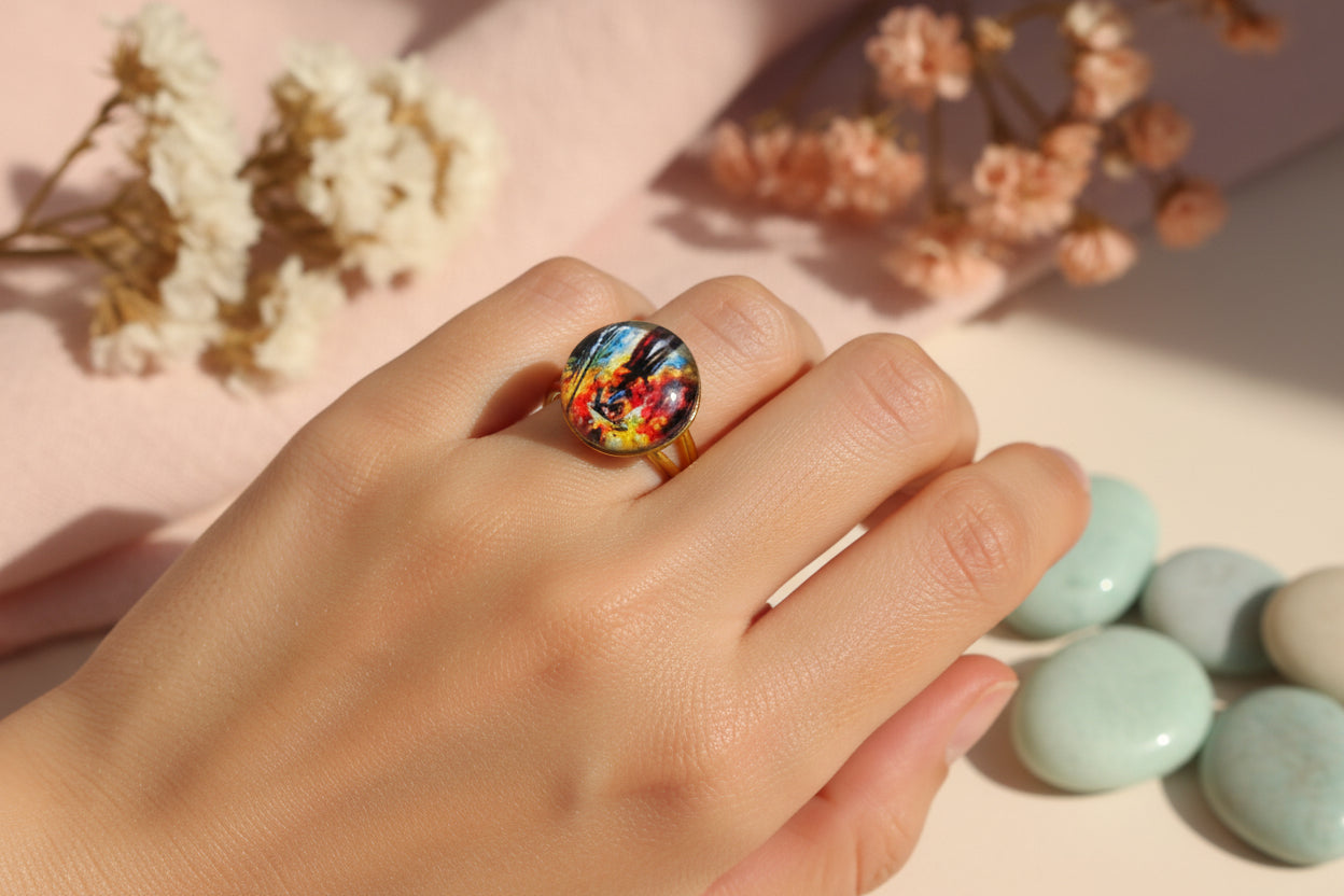 Cabochon Ring Love is in the Rain