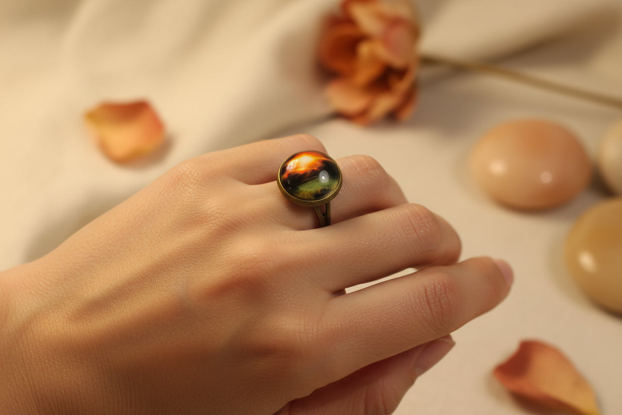Cabochon Ring Sunrise