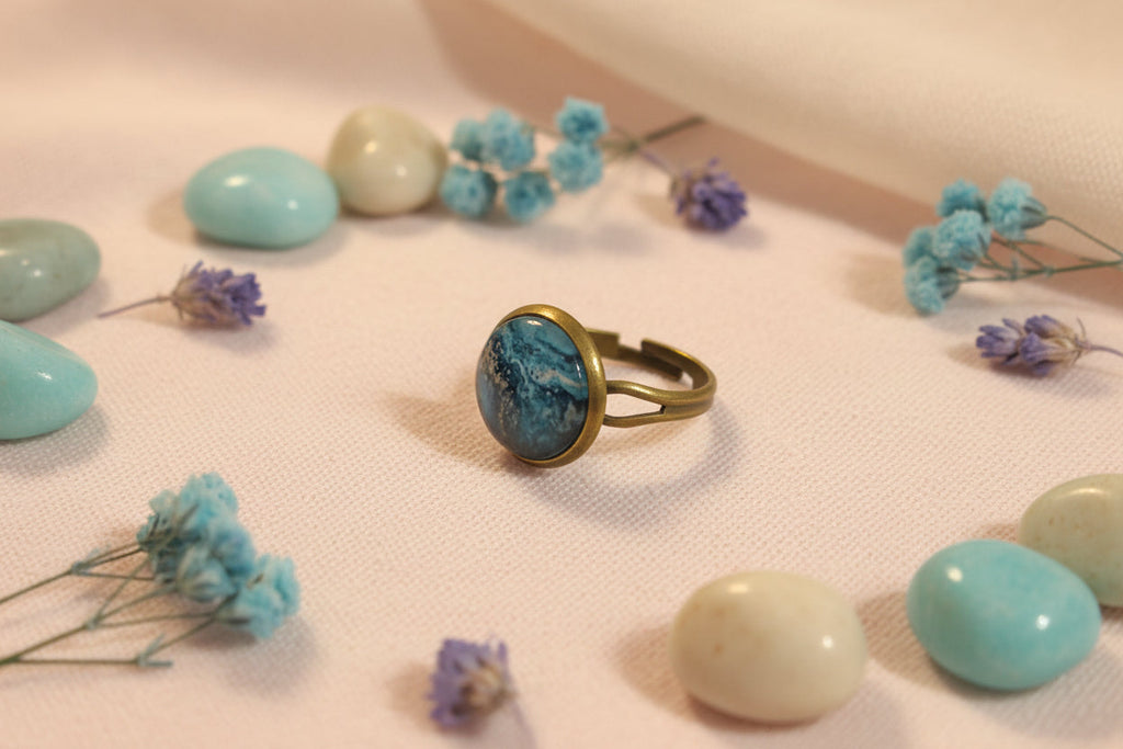 Cabochon Ring Blue