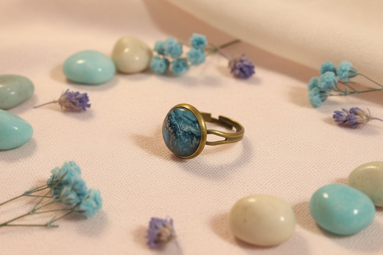 Cabochon Ring Blue