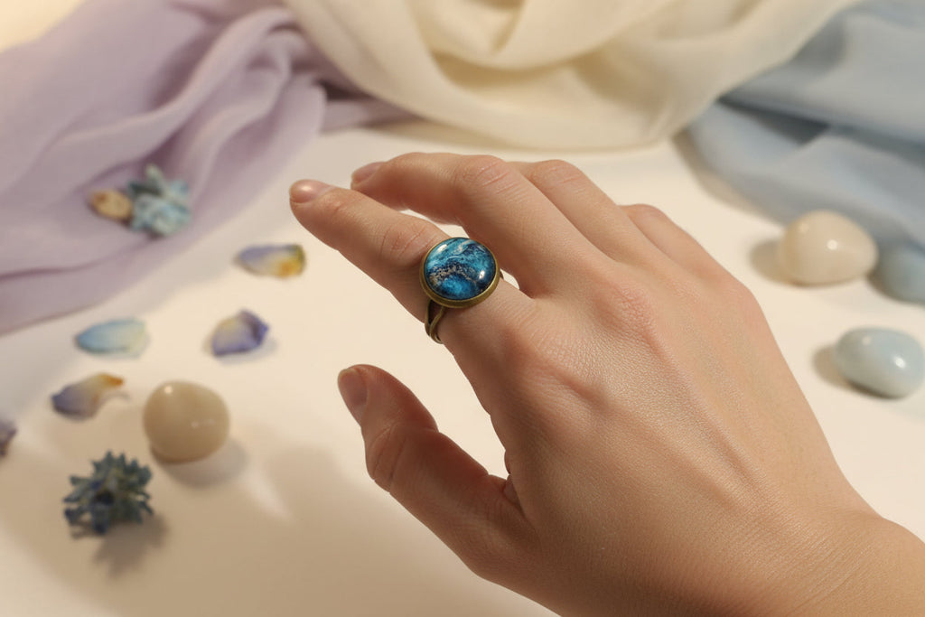 Cabochon Ring Blue