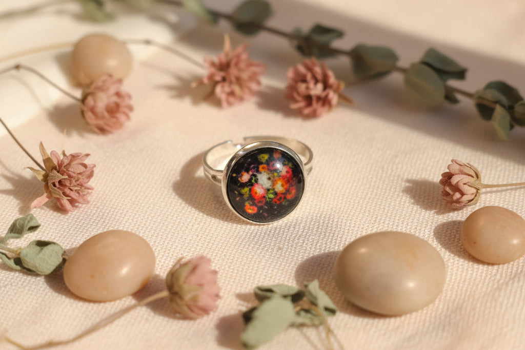 Cabochon Ring Flowers