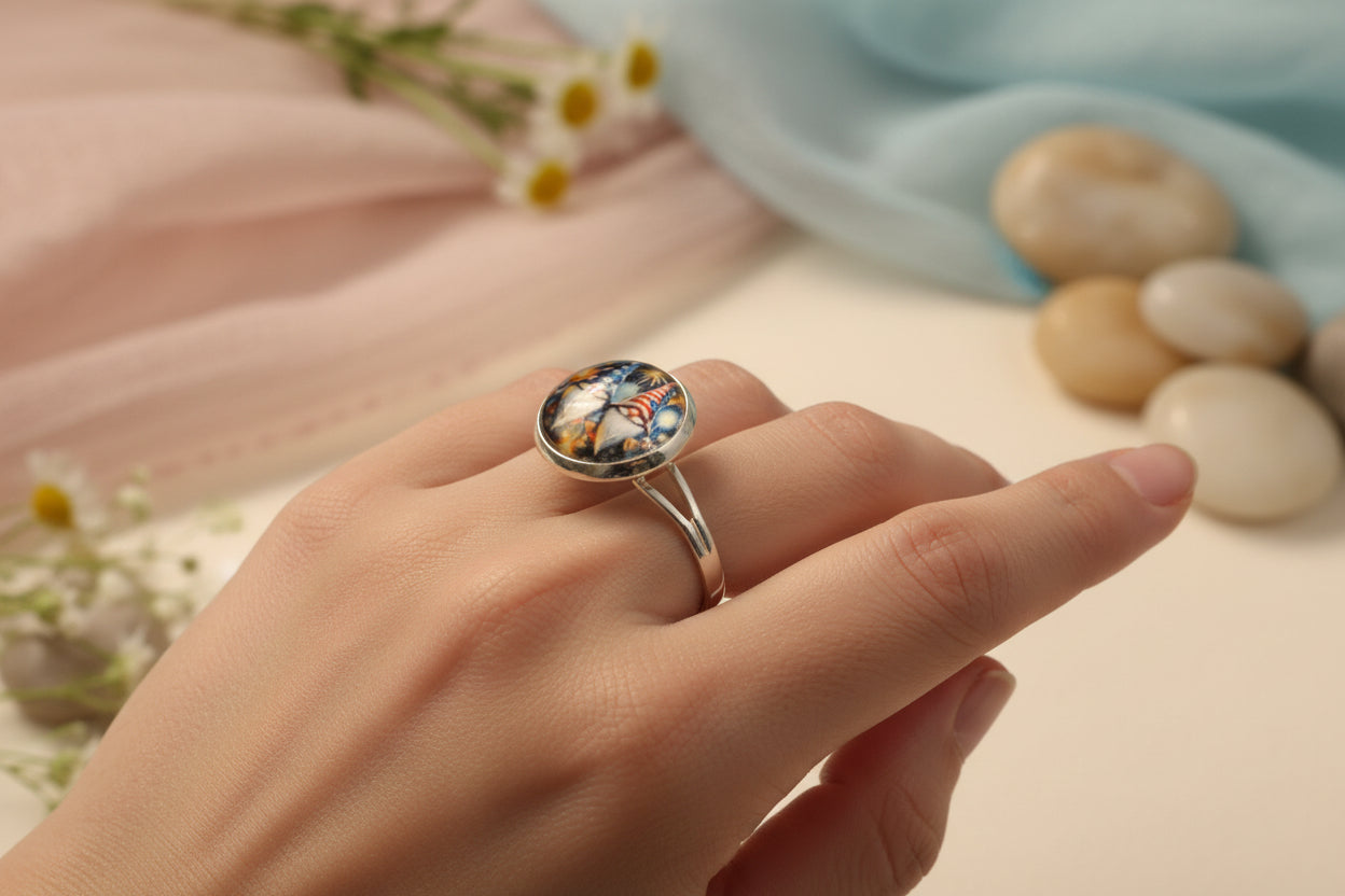 Cabochon Ring Cristmas