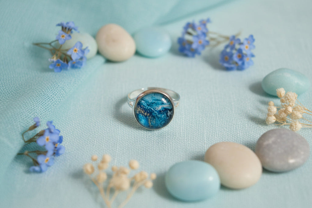 Cabochon Ring Blue