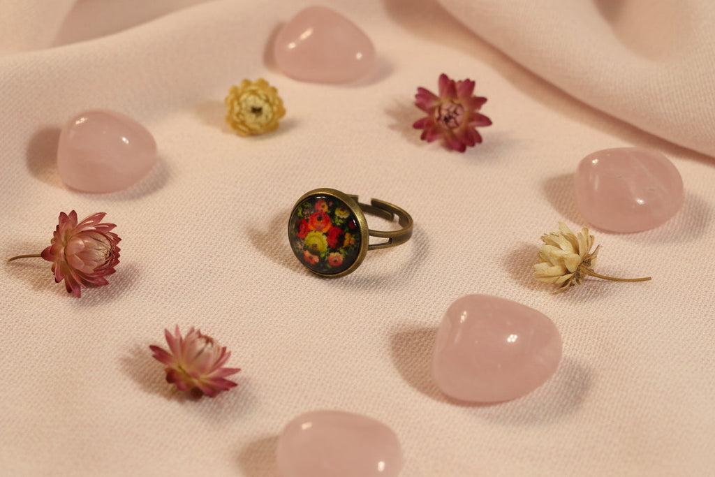 Cabochon Ring Flowers