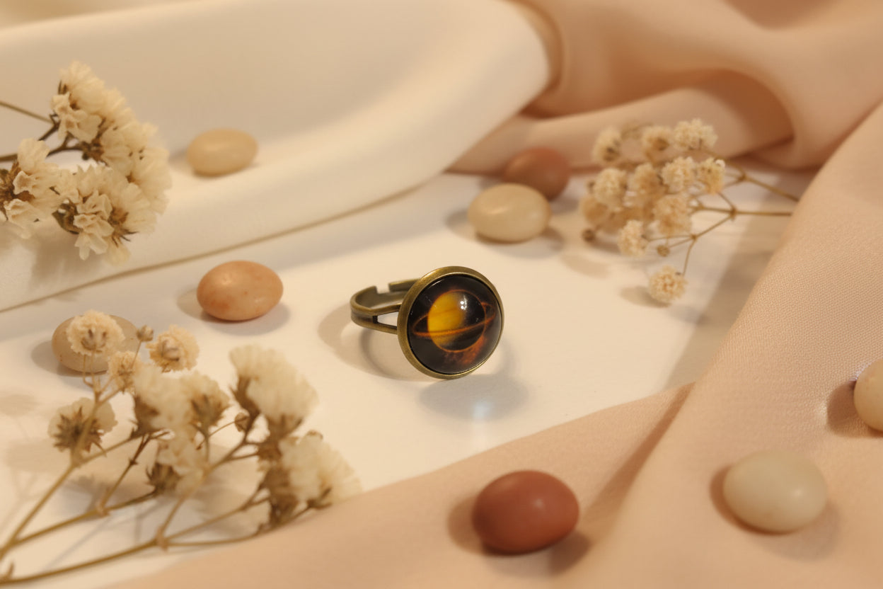 Cabochon Ring Planet