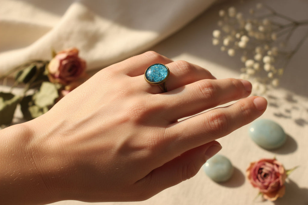 Cabochon Ring Blue
