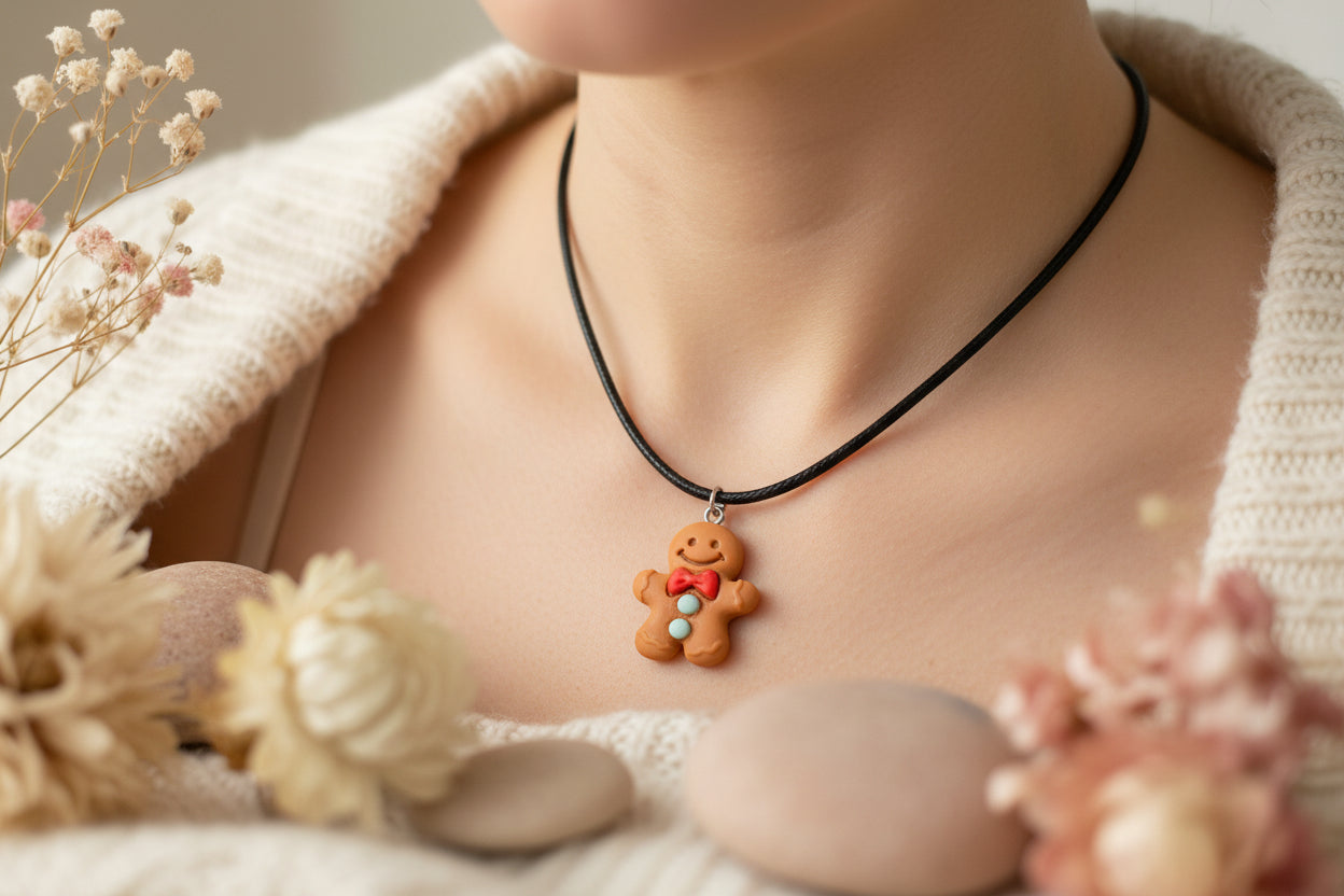 Plastic Necklace Christmas Cookie