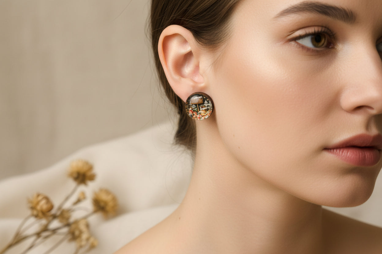 Cabochon Earring Christmas