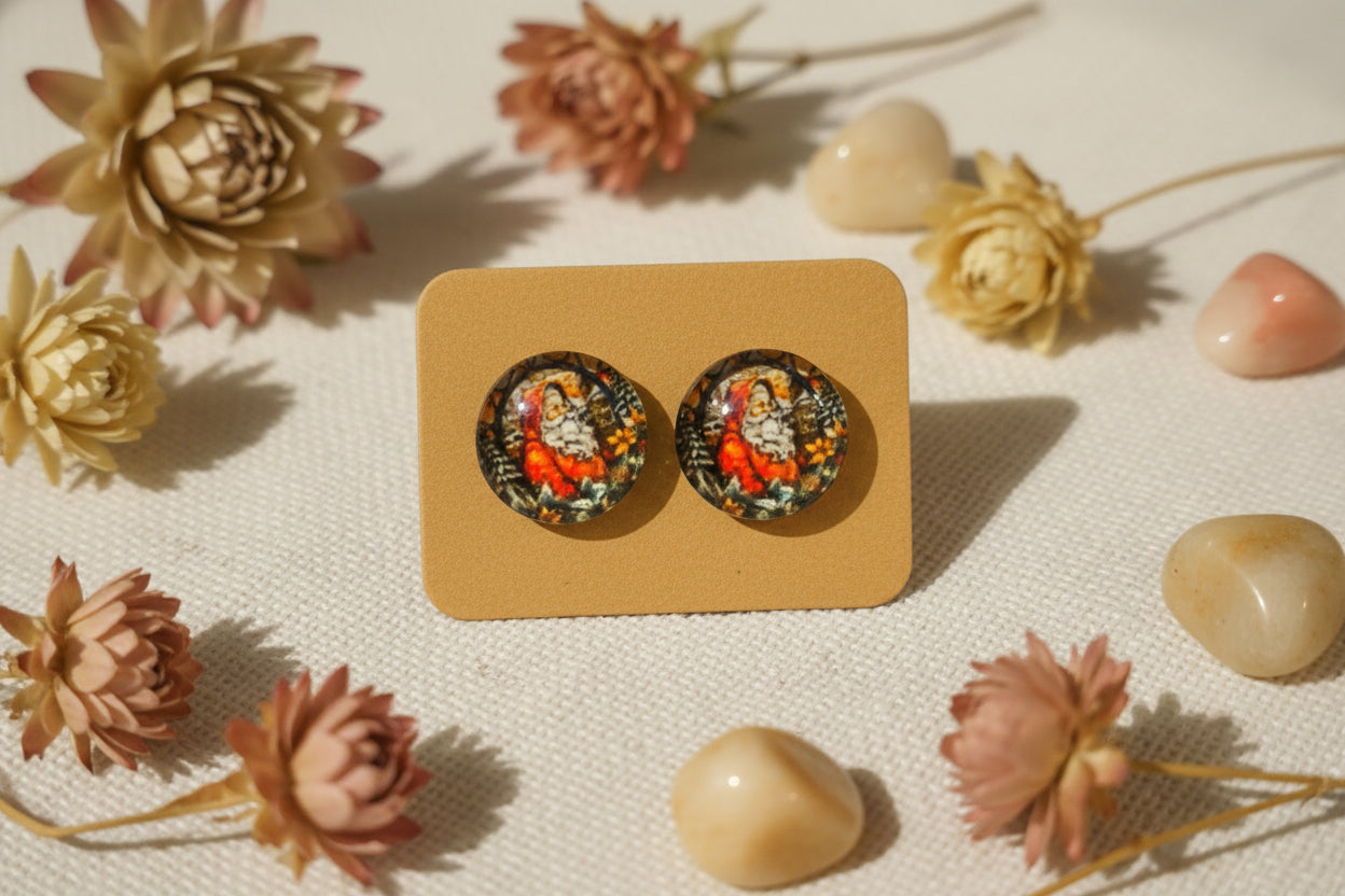Cabochon Earring Christmas Nicolaus