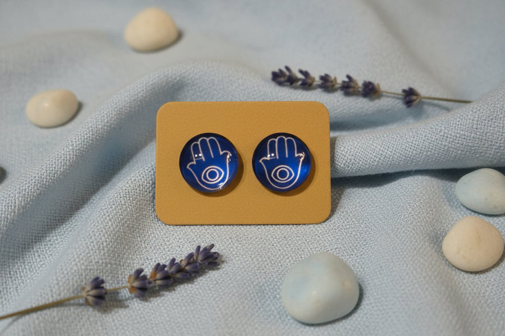 Cabochon Earring Mystical Palm