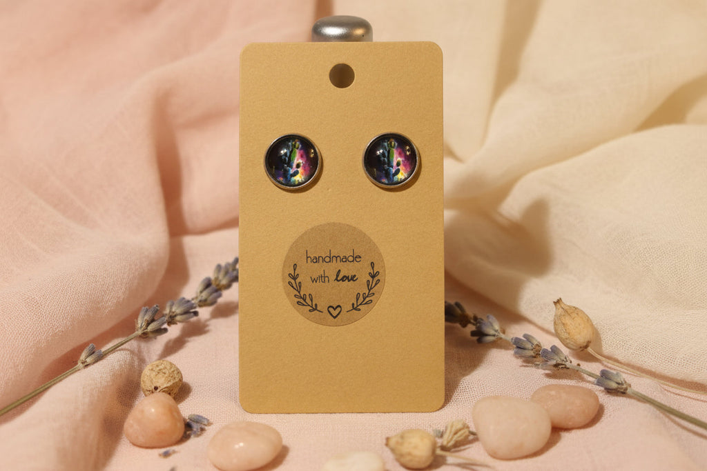 Cabochon Earring with Cactus
