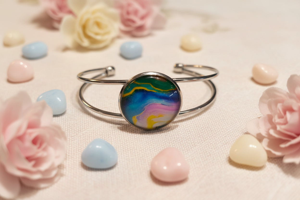 Cabochon Bracelet Waves