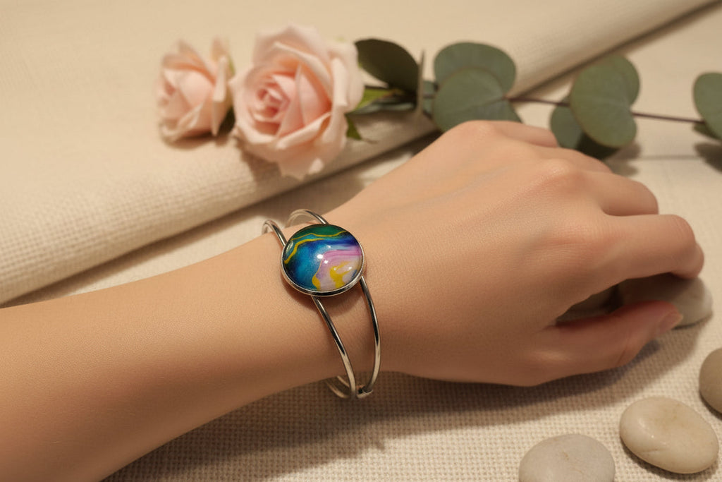 Cabochon Bracelet Waves