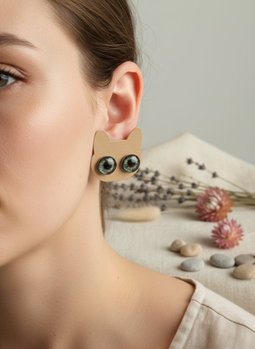 Cabochon Earring with Eye