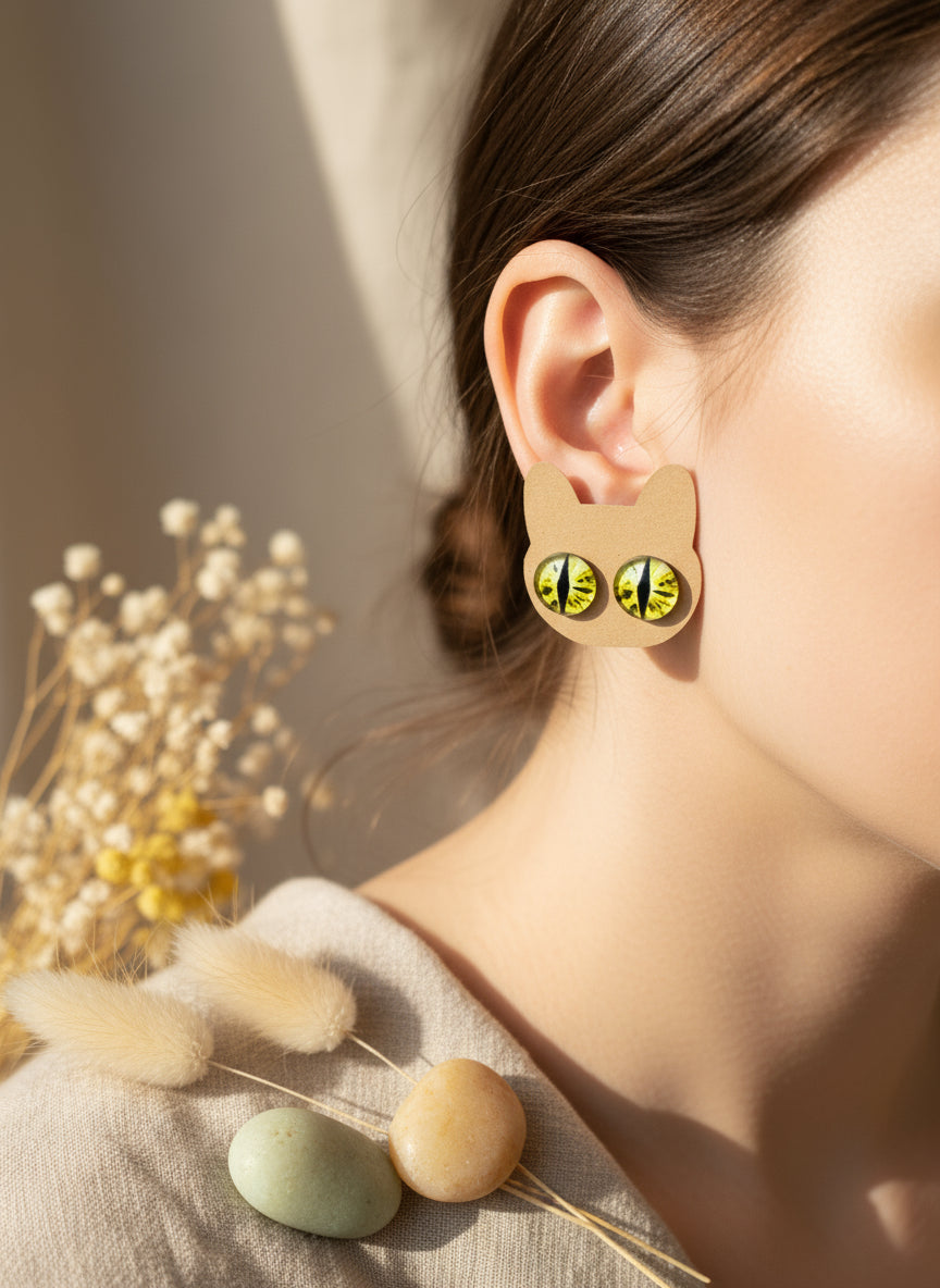 Cabochon Earring with Eye