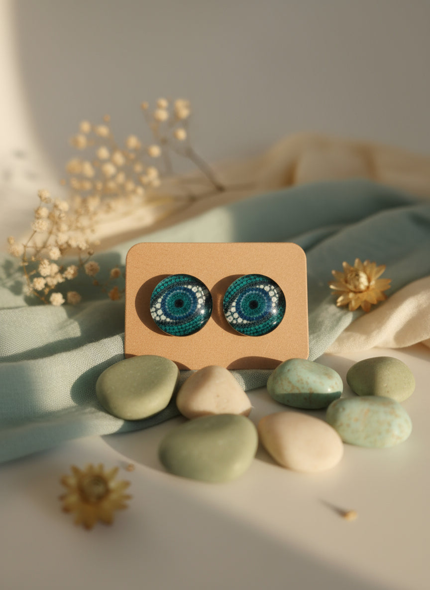 Cabochon Earring with Eye